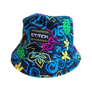 Disney‎ Parks Lilo & Stitch Bucket Hat Neon Collection Retro 90's One Size NWT